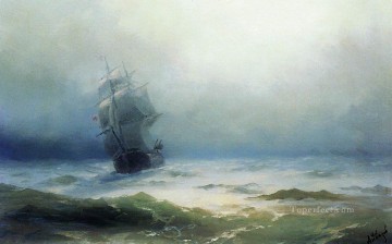 海の風景 Painting - イヴァン・アイヴァゾフスキー「嵐の海の風景」